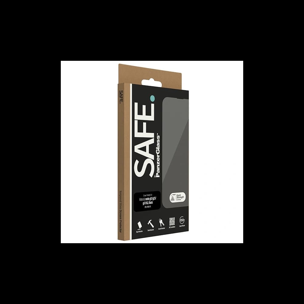 Tvrzené sklo SAFE by PanzerGlass Motorola Moto G13 / G23 / G53 5G Ochrana obrazovky Ultra-Wide Fit černé - 4