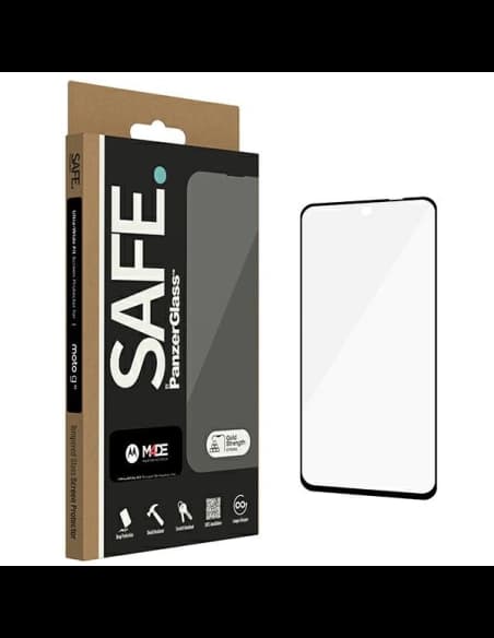 Gehärtetes Glas SAFE von PanzerGlass Motorola Moto G32 Bildschirmschutz Ultra-Wide Fit