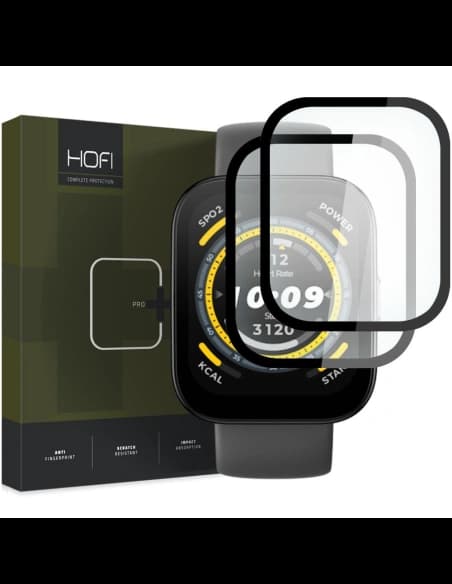 Szkło hybrydowe Hofi Hybrid Pro+ Amazfit Bip 5 Black [2 PACK]