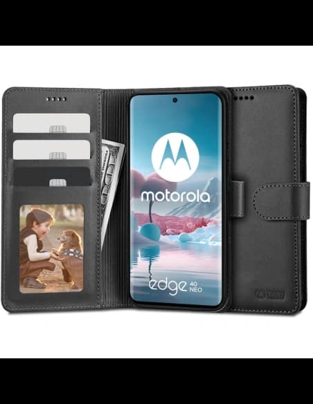 Carcasă Tech-protect Wallet Motorola Edge 40 Neo Black