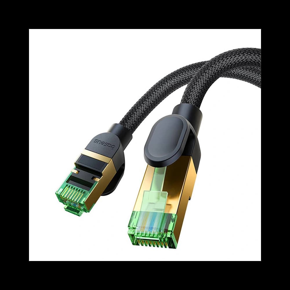 Kabel síťový Baseus v opletu kat. 8 Ethernet RJ45, 40Gbps, 2m (černý) - 6