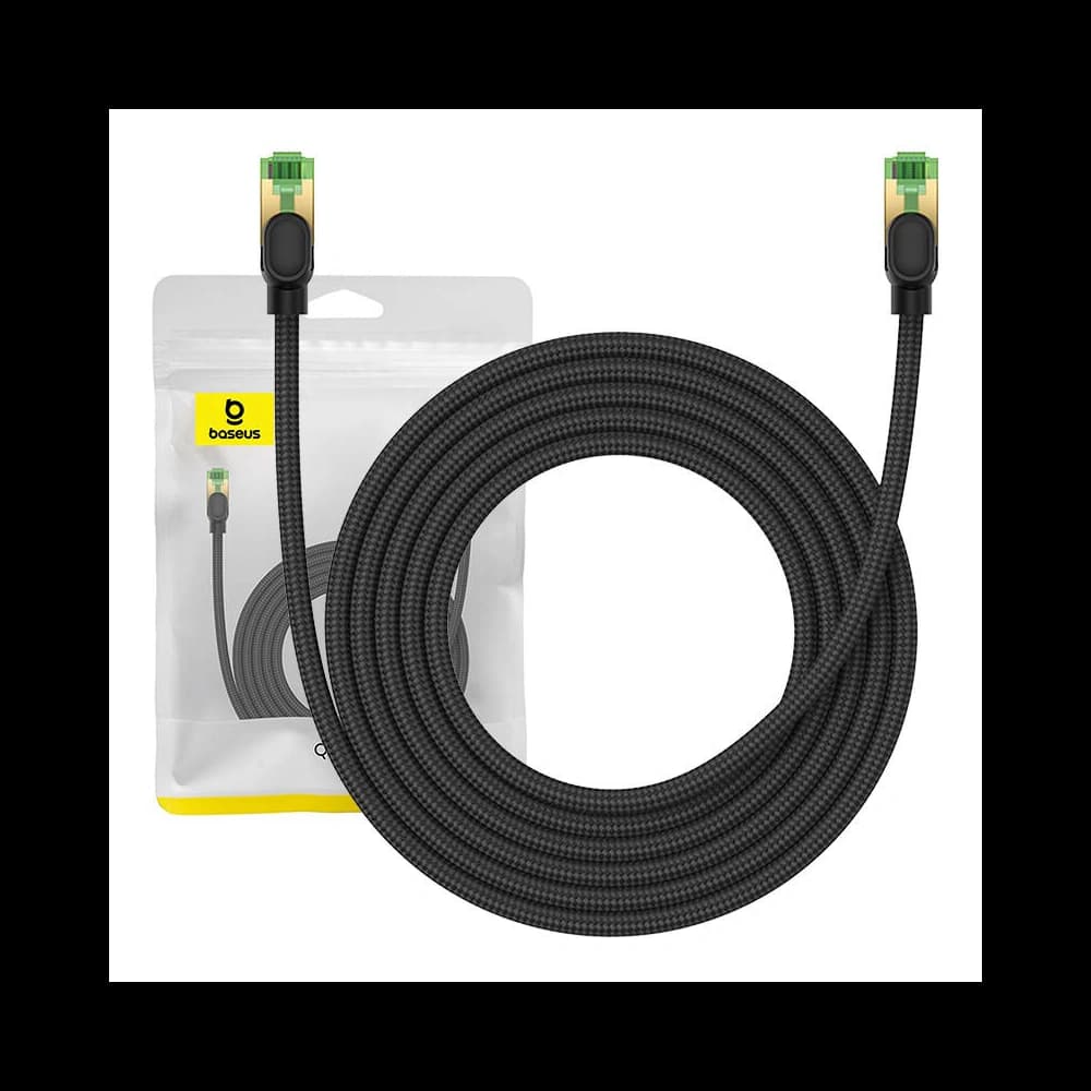 Hálózati kábel Baseus 8. kategóriás Ethernet RJ45, 40Gbps, 3m (fekete) - 1