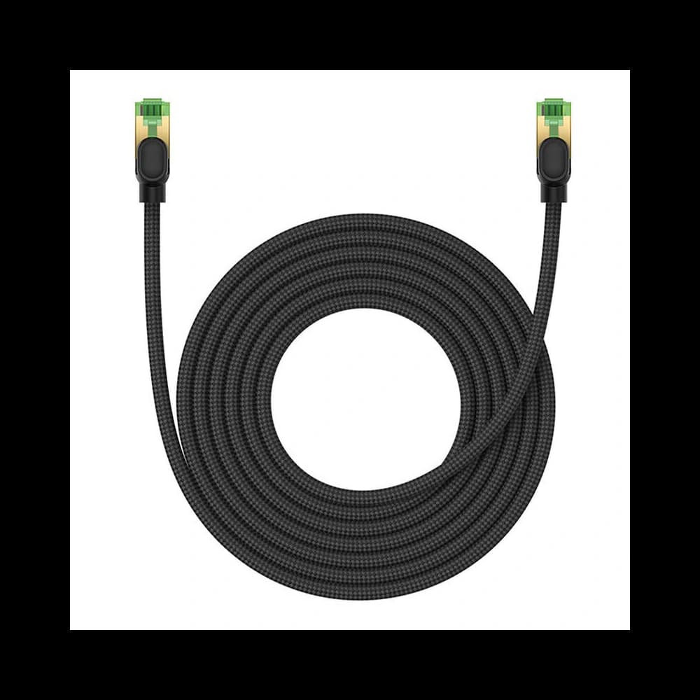 Hálózati kábel Baseus 8. kategóriás Ethernet RJ45, 40Gbps, 5m (fekete) - 2