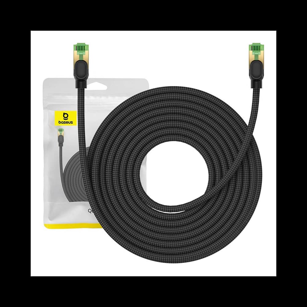 Hálózati kábel Baseus kat. 8 Ethernet RJ45, 40Gbps, 10m (fekete) - 1