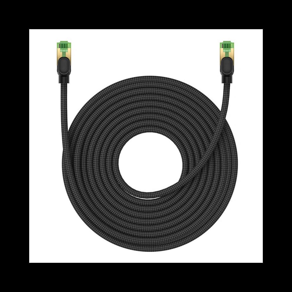 Baseus Cablu de rețea împletit cat. 8 Ethernet RJ45, 40Gbps, 15m (negru) - 2