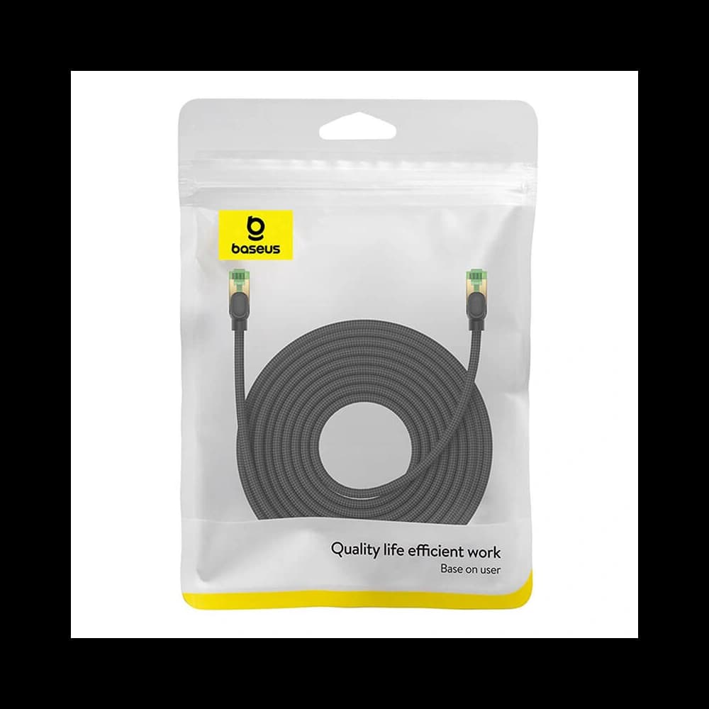 Baseus Cablu de rețea împletit cat. 8 Ethernet RJ45, 40Gbps, 15m (negru) - 8