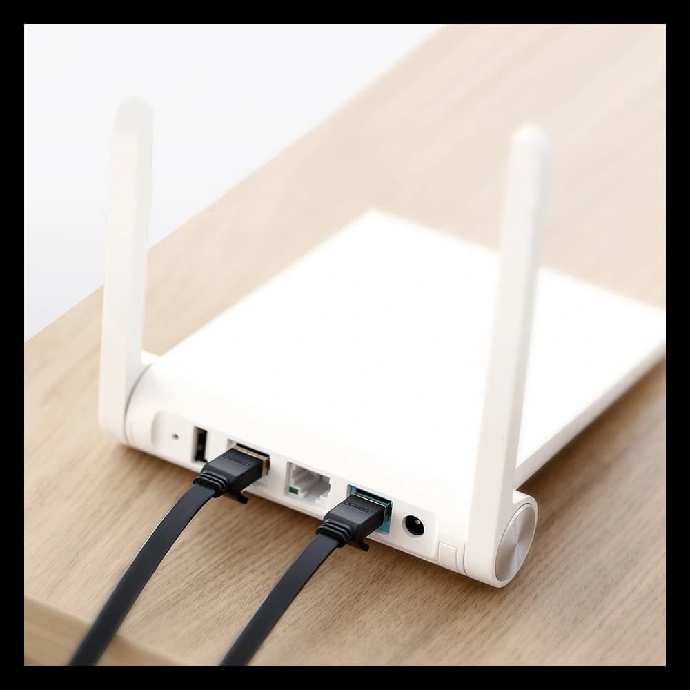 Ploché síťové kabel UGREEN Ethernet RJ45 Cat.7 STP LAN 10Gbps 3m černý - 7