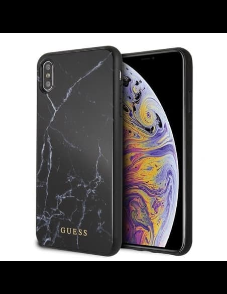 Guess GUHCI65HYMABK iPhone Xs Max black Marble