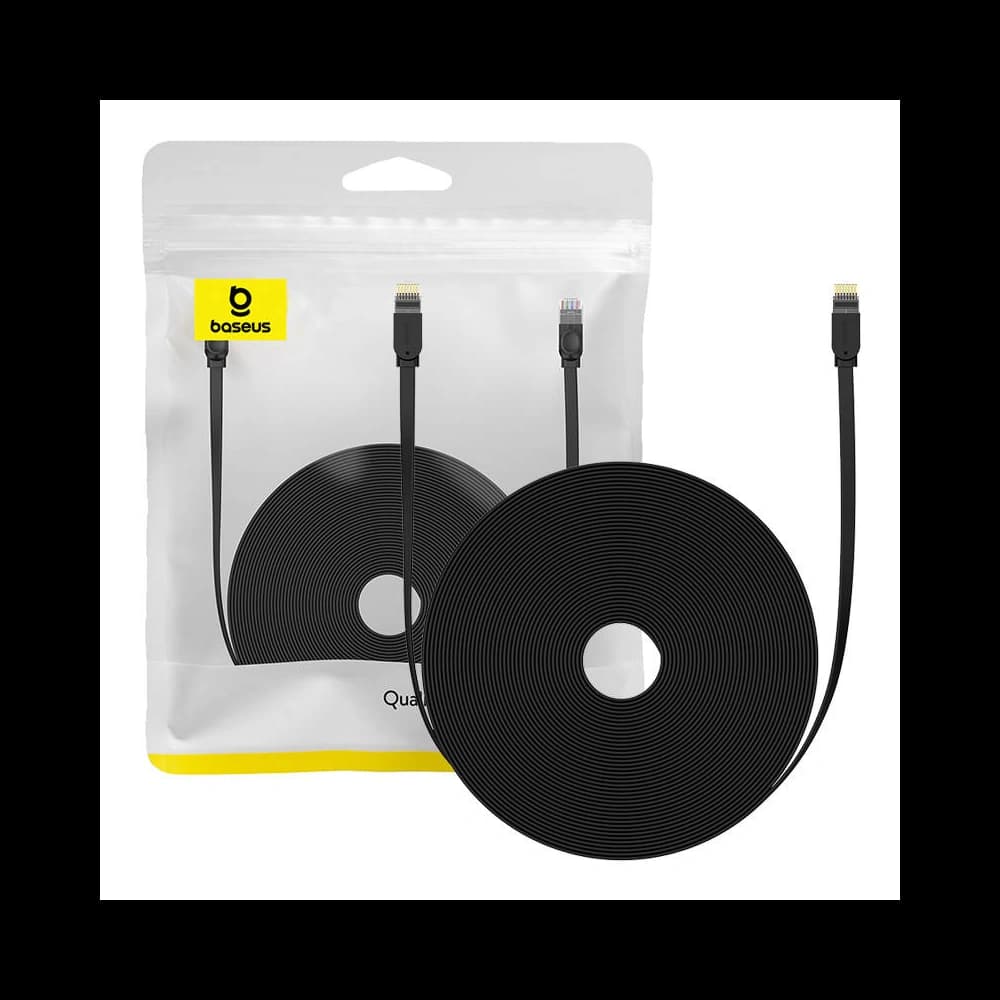 Hálózati kábel Baseus Ethernet RJ45 Cat.6 1000Mbps 30m (fekete) - 1