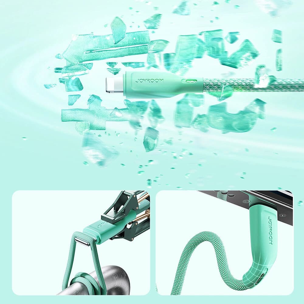 Joyroom Multi-Color Series SA34-CC3 USB-C / USB-C 60W cable 1m black - 14