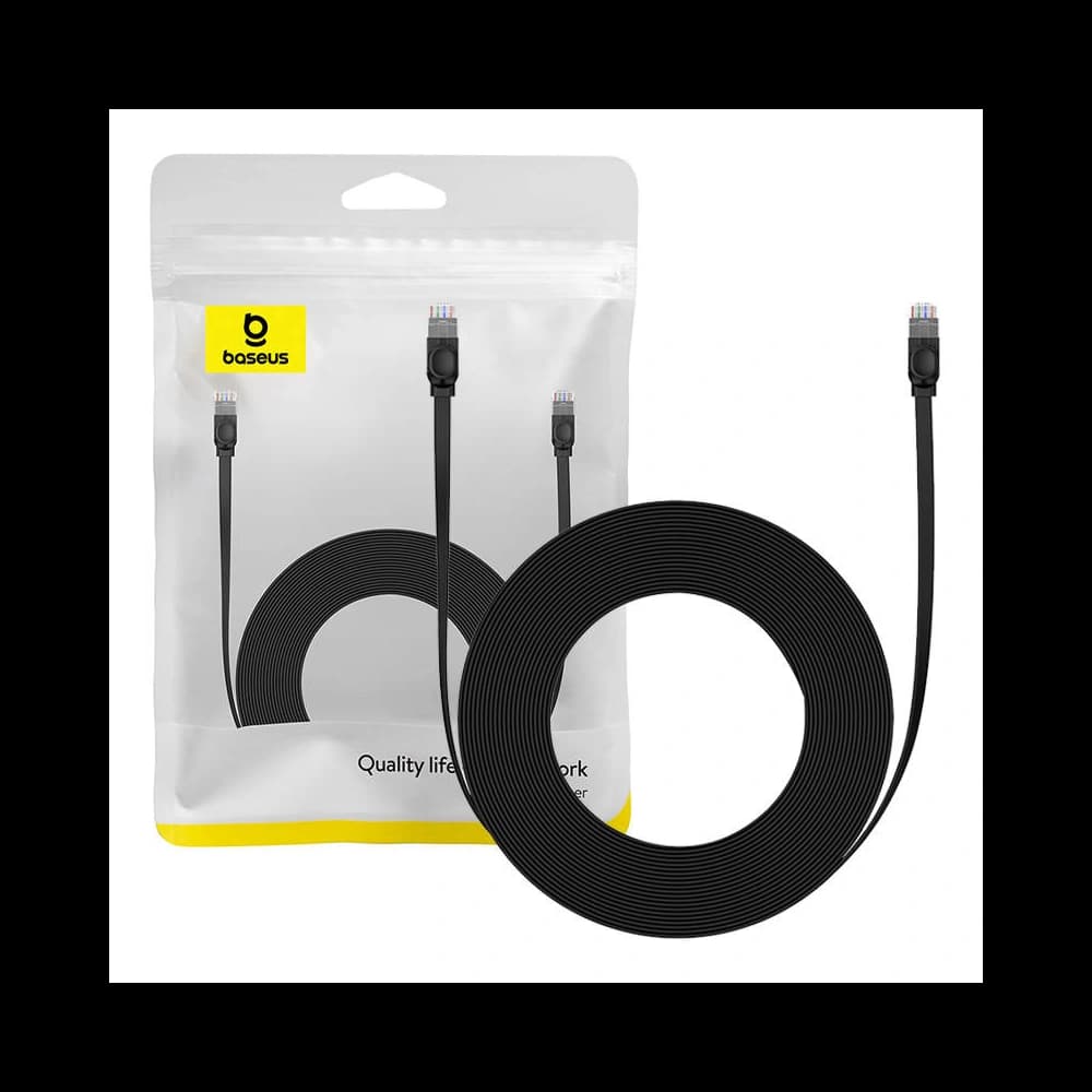 Kabel síťový Baseus Ethernet RJ45, Cat.6, 12 metrů (černý) - 1