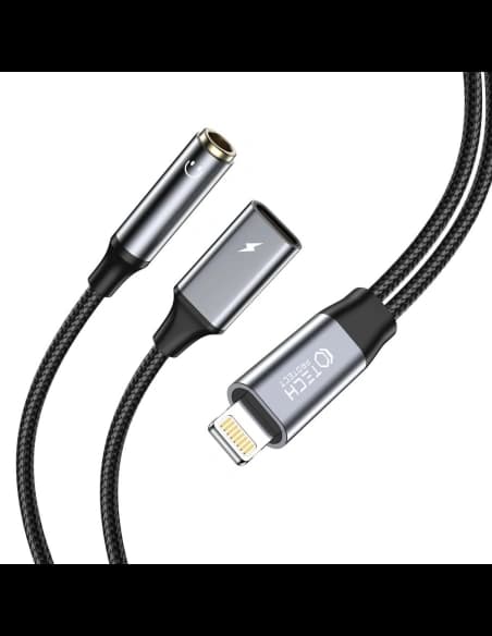 Tech-Protect UltraBoost Lightning - mini jack 3.5mm / Lightning Black