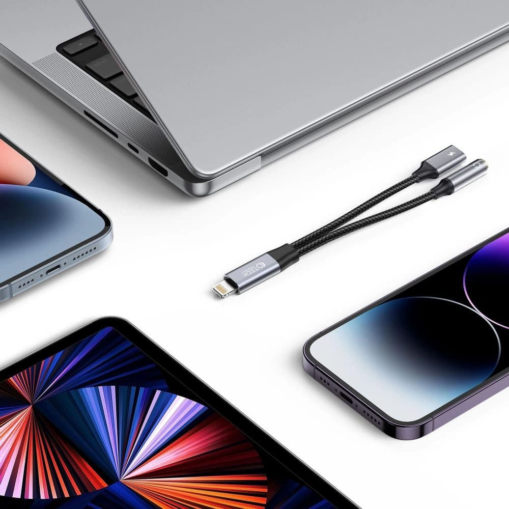 Adaptér Tech-Protect UltraBoost Lightning - mini jack 3.5mm / Lightning Černý - 2