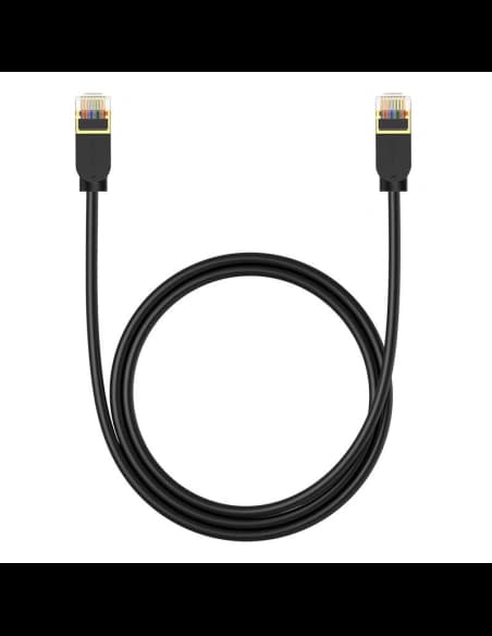 Kabel síťový Baseus High Speed, Ethernet RJ45, 10 Gbps, Cat.7, 1m (černý)