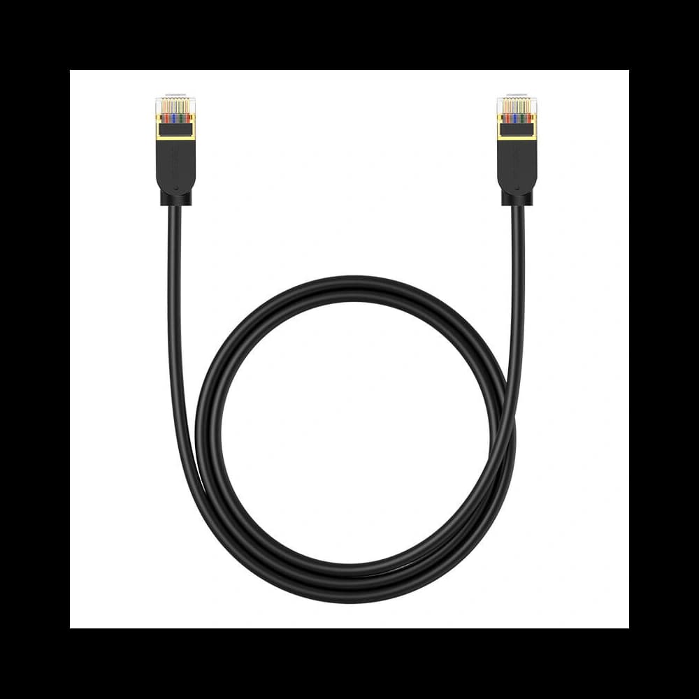 Kabel síťový Baseus High Speed, Ethernet RJ45, 10 Gbps, Cat.7, 1m (černý) - 1