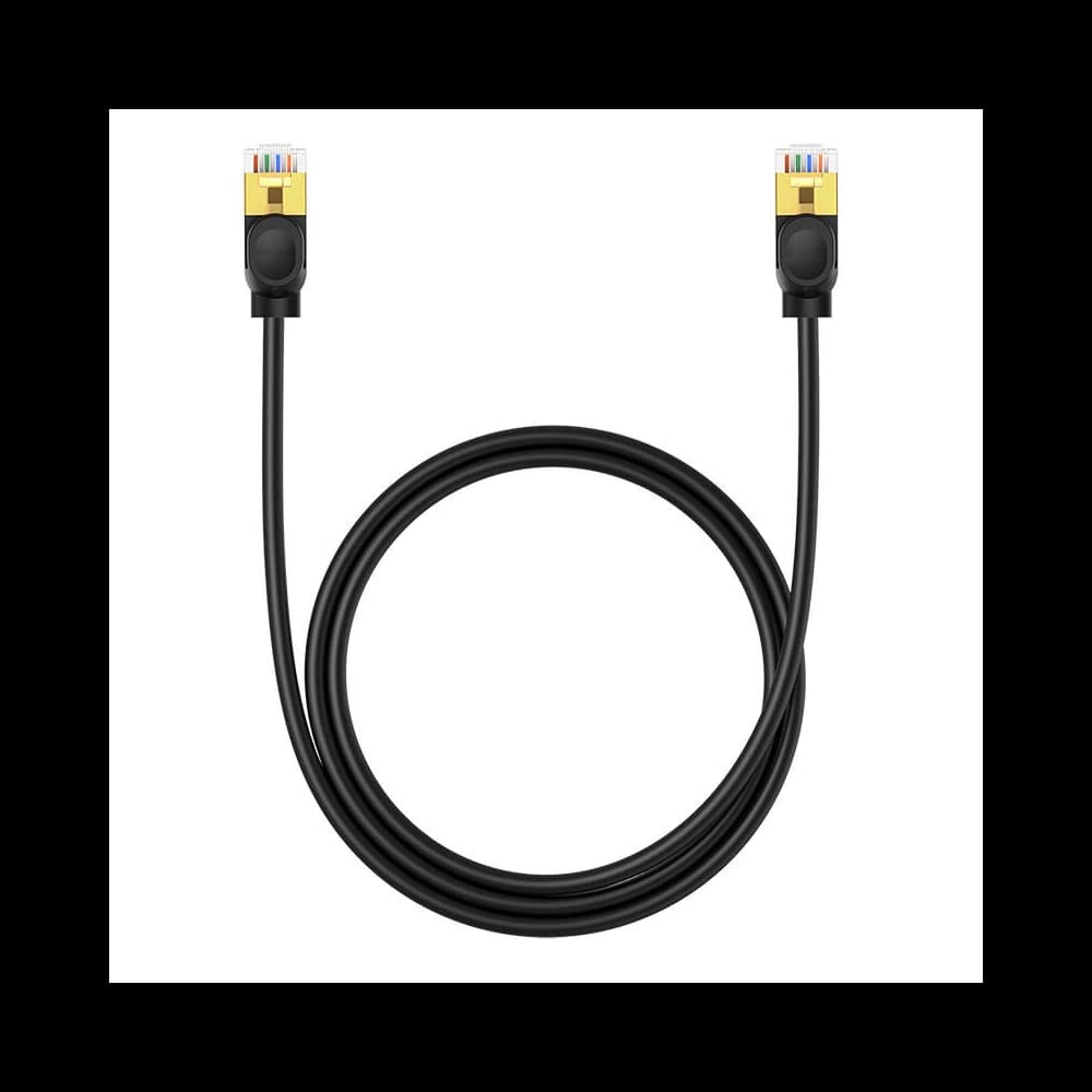 Kabel síťový Baseus High Speed, Ethernet RJ45, 10 Gbps, Cat.7, 1m (černý) - 6