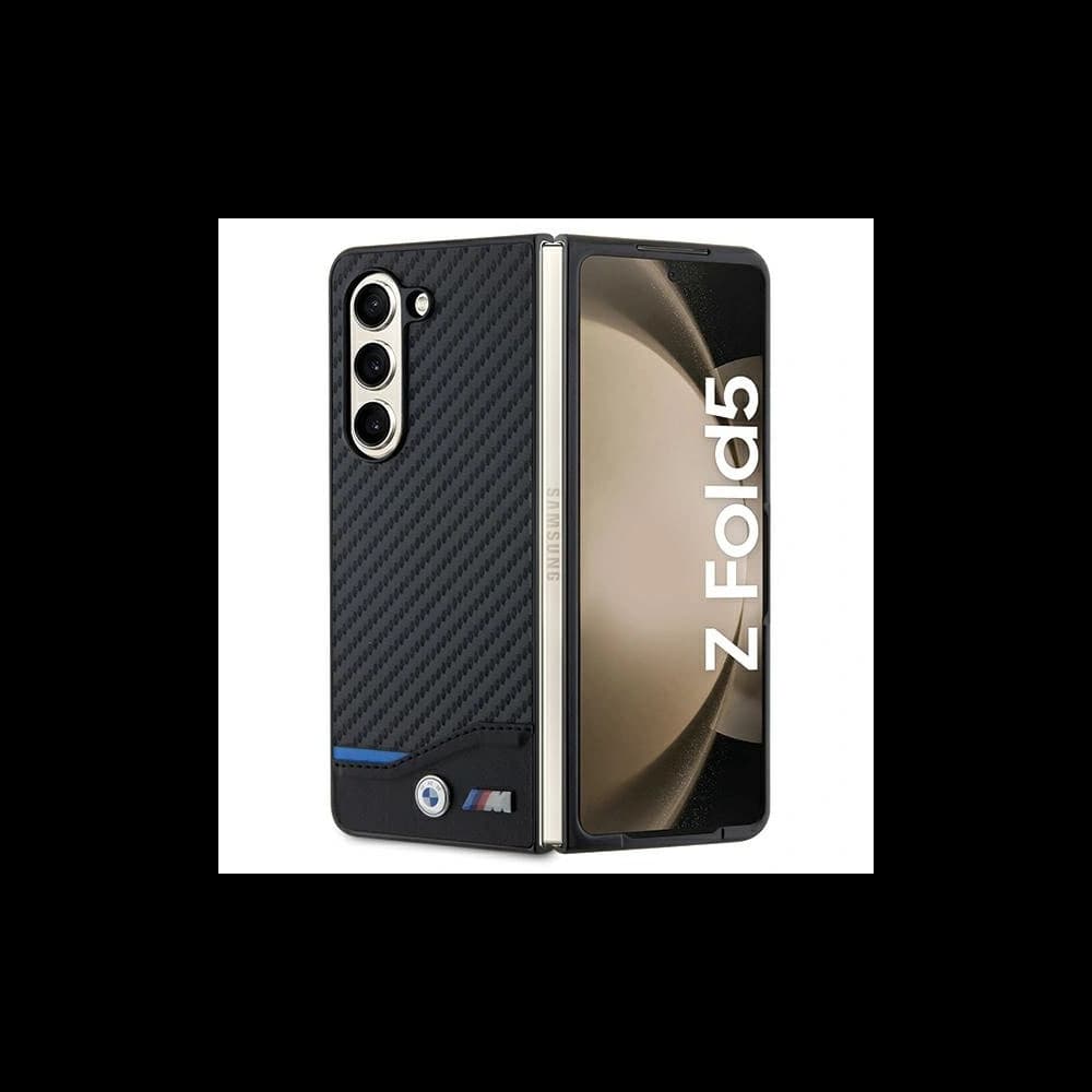 Case BMW BMHCZFD522NBCK Samsung Galaxy Z Fold5 Leder Carbon schwarz/black - 1