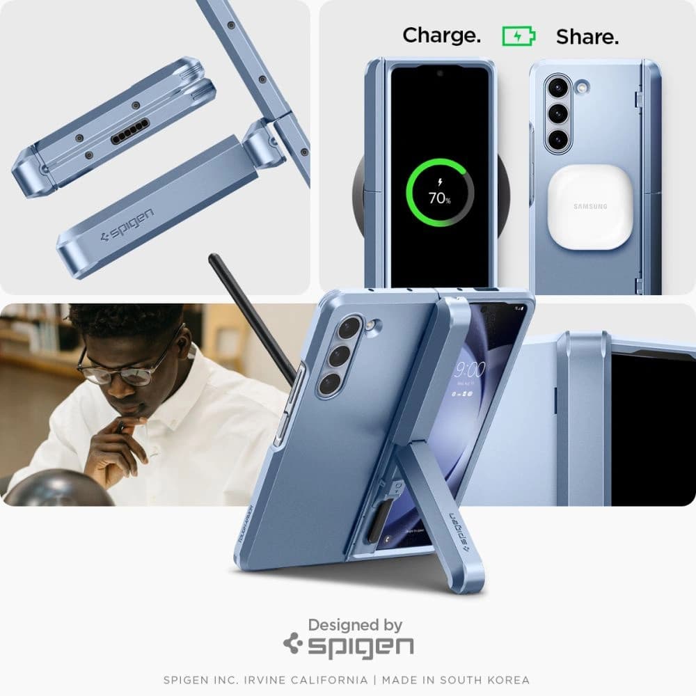 Case Spigen Tough Armor Pro Pen Samsung Galaxy Z Fold5 Sierra Blau - 20