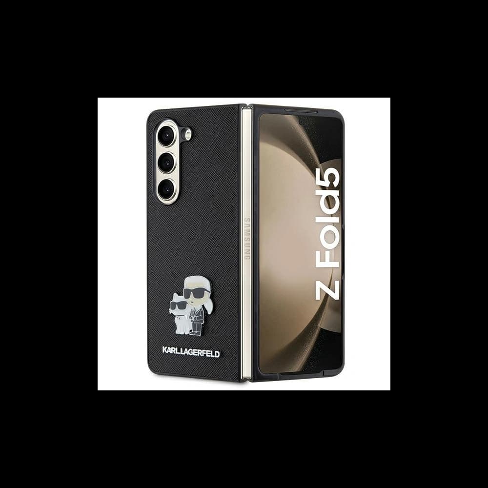 Karl Lagerfeld KLHCZFD5SAKCNPK Samsung Galaxy Z Fold5 hardcase Saffiano Karl&Choupette Pin black - 1