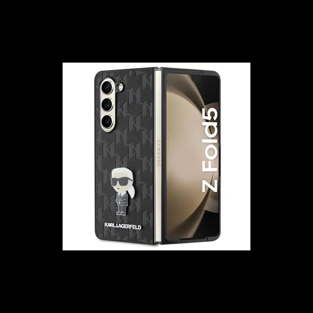Karl Lagerfeld KLHCZFD5SAPKINPK Samsung Galaxy Z Fold5 hardcase Saffiano Monogram Ikonik Pin black - 1