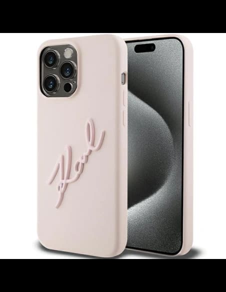 Karl Lagerfeld Carcasă KLHCP15LSKSBMCP iPhone 15 Pro roz / roz hardcase Carcasă silicon Karl Script