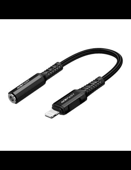 Adapter Acefast C1-05 Lightning / mini jack 3,5mm 18cm (black)