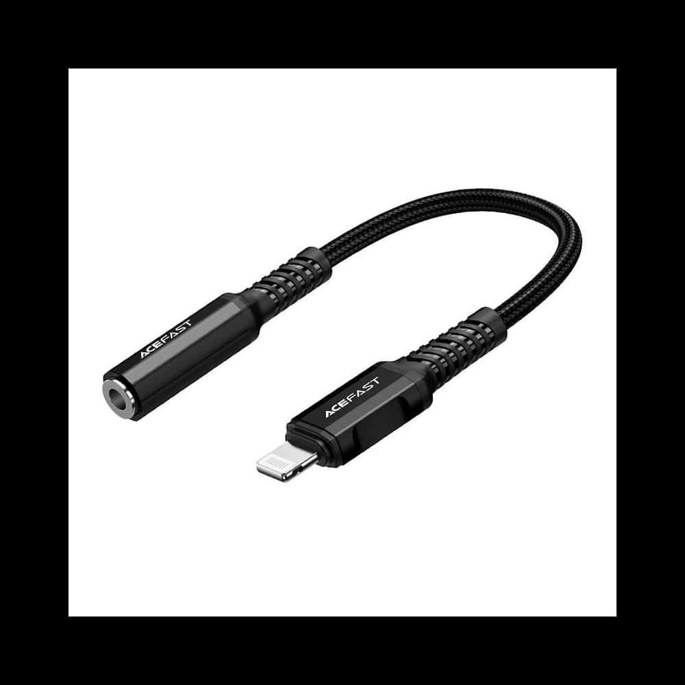 Adapter Acefast C1-05 Lightning / mini jack 3,5mm 18cm (black) - 1