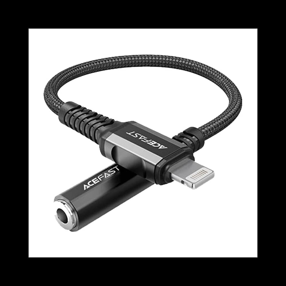 Adapter Acefast C1-05 Lightning / mini jack 3,5mm 18cm (black) - 2