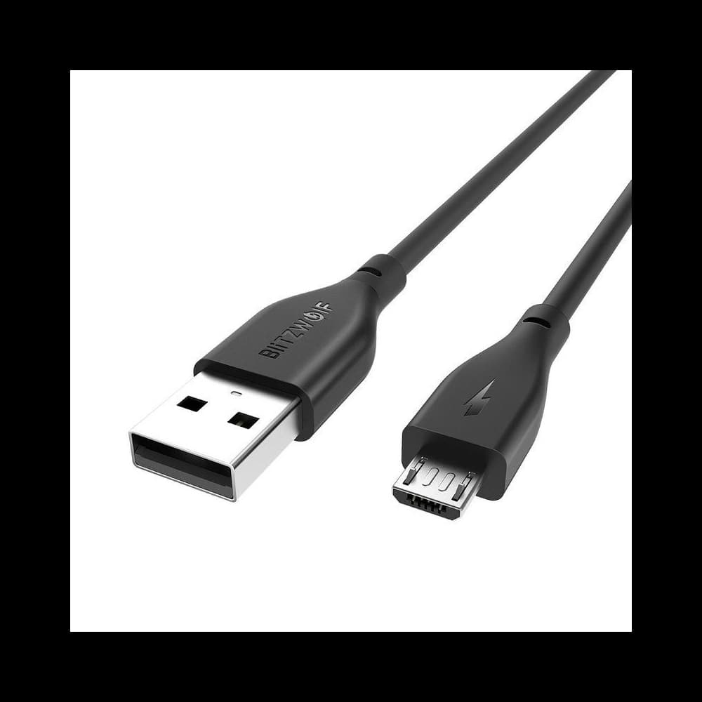 Kábel Micro USB AmpCore II BlitzWolf BW-MC10 0,3m fekete - 2