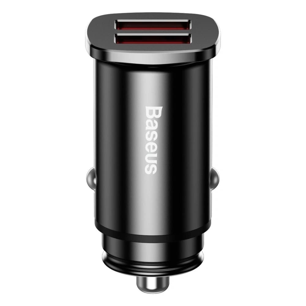 Car Charger Baseus Square 2xUSB QC3.0 5A 30W Black - 2