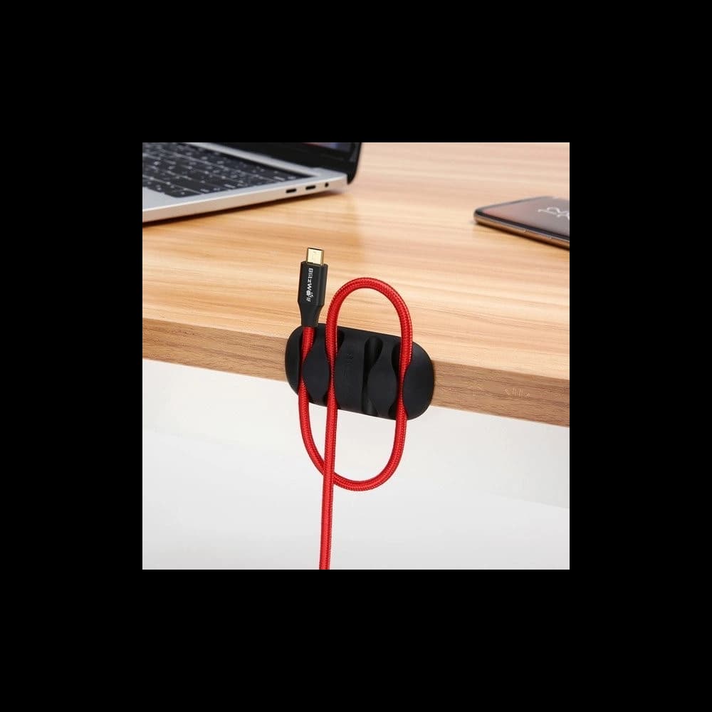 BlitzWolf Mini-Kabelbinder BW-PM2 (4 Schlitze) weiß / schwarz (4 Stück) - 2