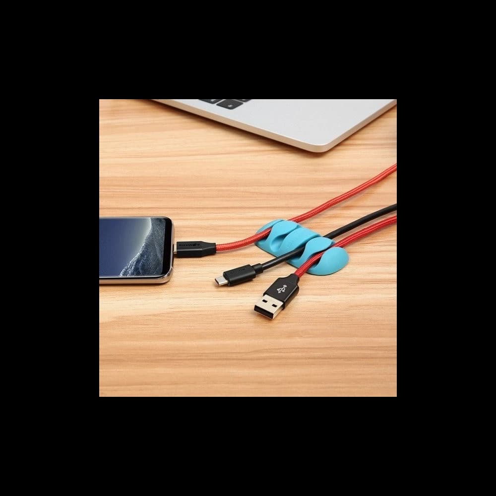 BlitzWolf Mini-Kabelbinder BW-PM2 (4 Schlitze) weiß / schwarz (4 Stück) - 6