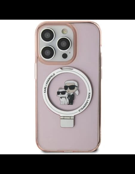 Etui Karl Lagerfeld KLHMN61HMRSKCP Apple iPhone XR / 11 hardcase Ring Stand Karl&Choupettte MagSafe růžový/pink