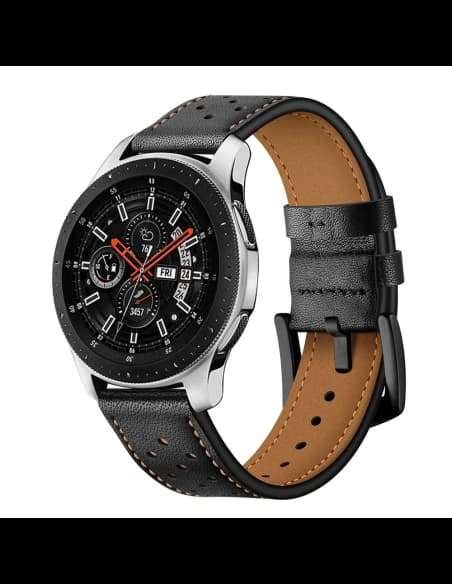 Tech-Protect Leder Samsung Galaxy Watch 42mm Schwarz