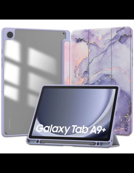 Etui Tech-Protect SmartCase Pen Hybrid Samsung Galaxy Tab A9+ Plus 11.0 X210 / X215 / X216 Violet Marble
