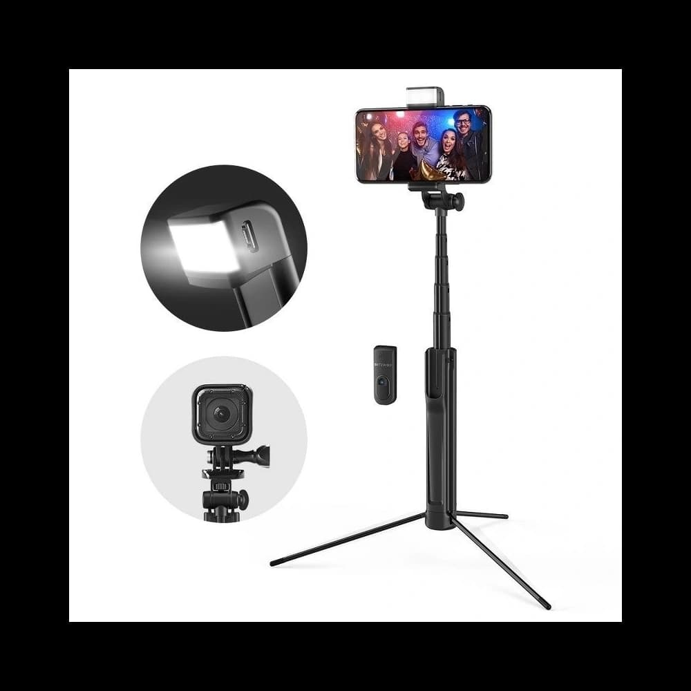BlitzWolf BW-BS8 Selfie stick tripod & LED Lamp - 1