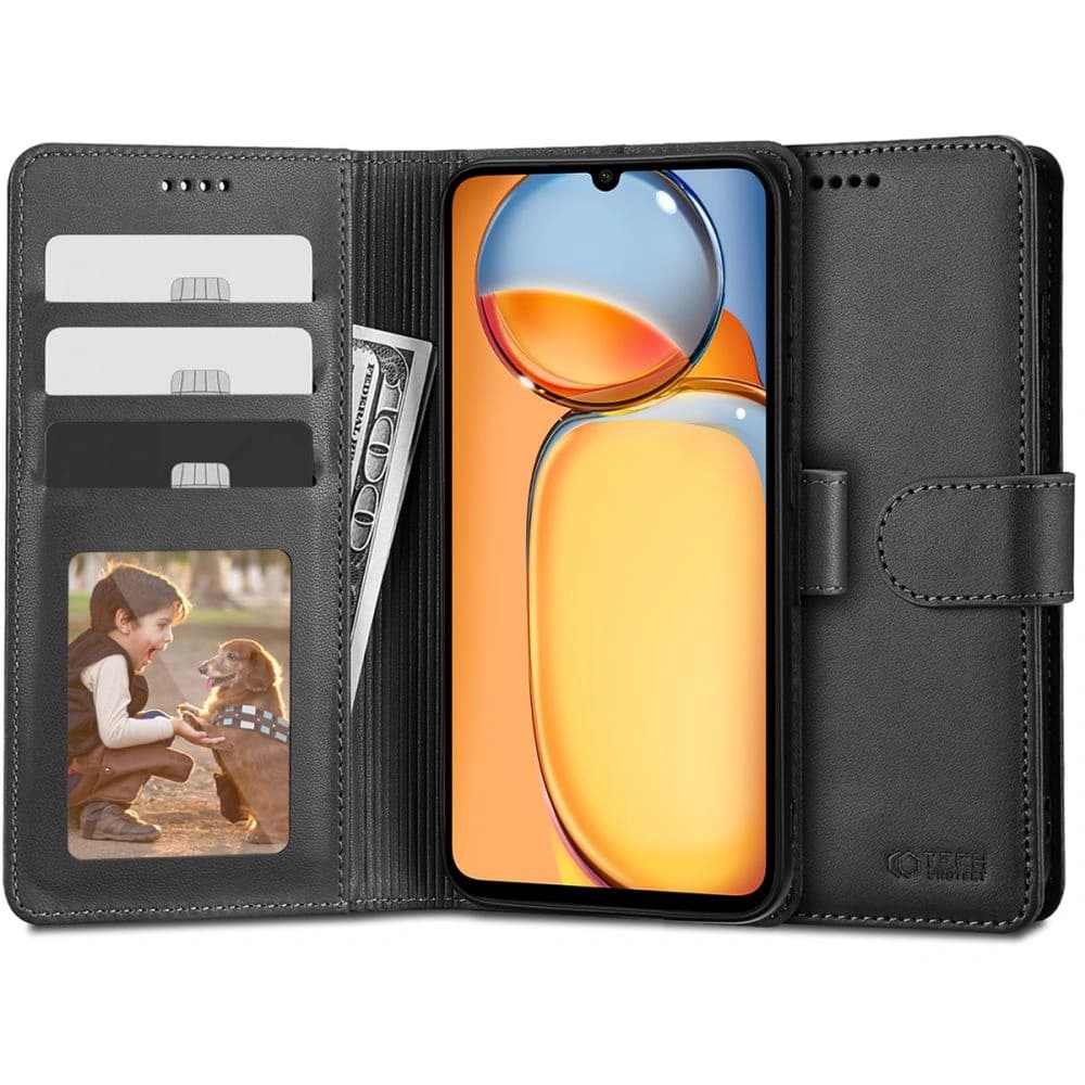 Etui Tech-Protect Wallet Xiaomi Redmi 13C / POCO C65 Fekete - 1