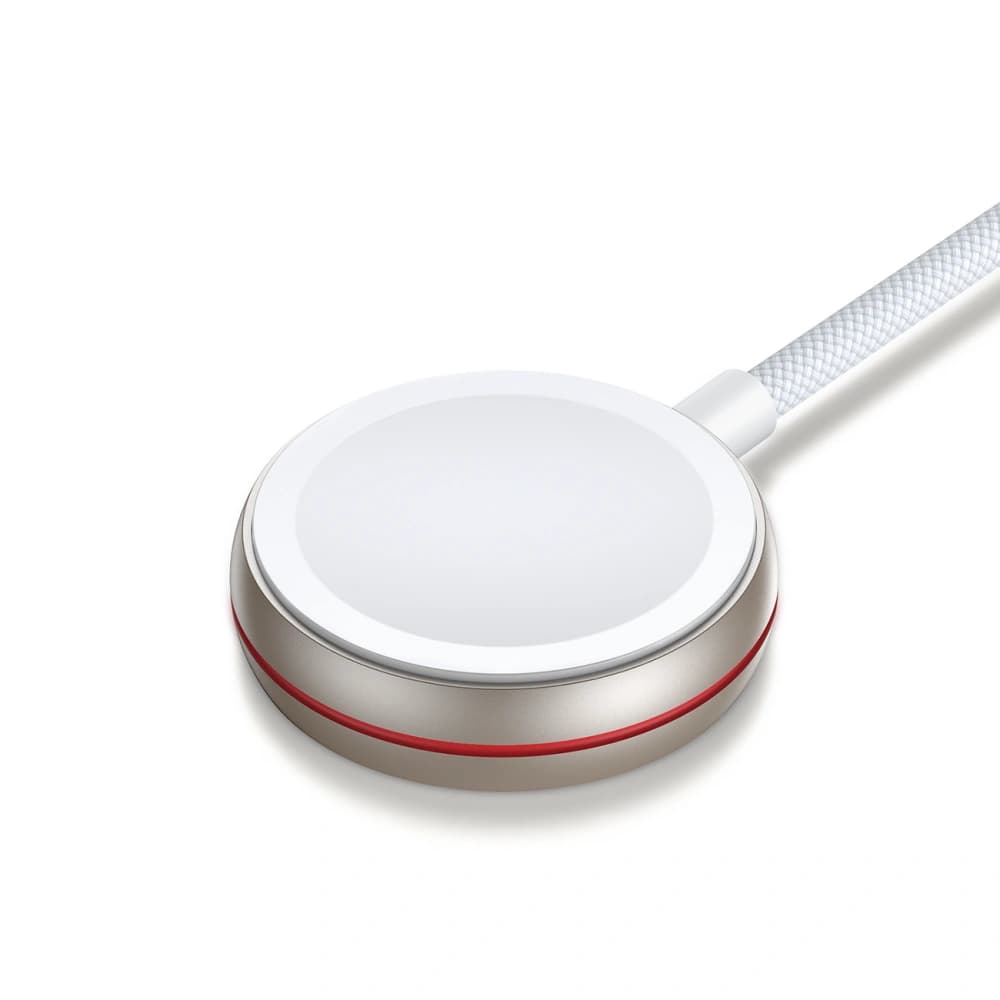 Kábel 2w1 Joyroom S-IW011 USB-C / Lightning, indukciós töltő Apple Watch-hoz 1.5m fehér - 8