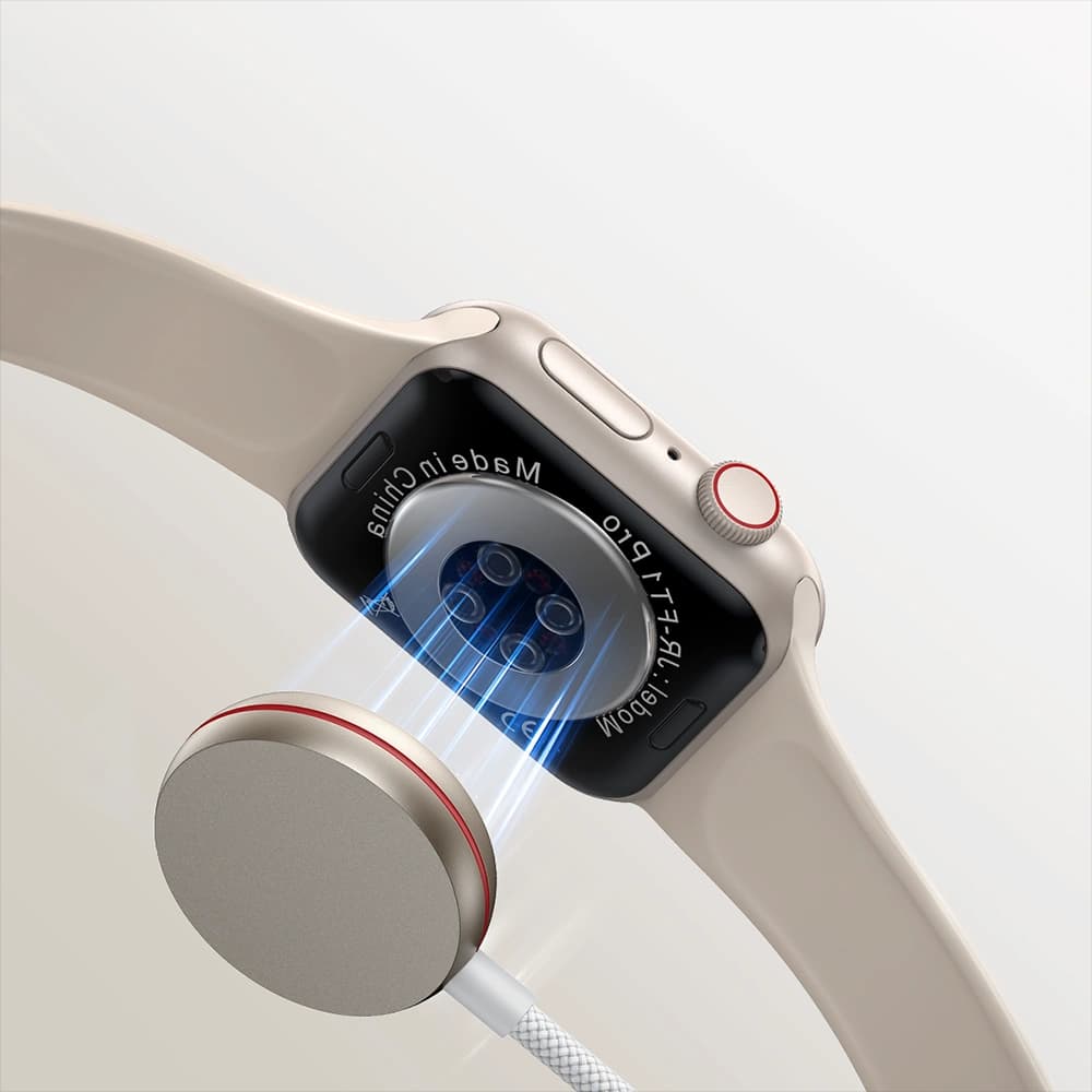 Kábel 2w1 Joyroom S-IW011 USB-C / Lightning, indukciós töltő Apple Watch-hoz 1.5m fehér - 11