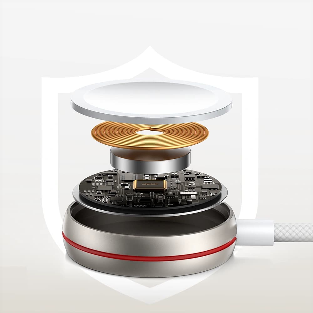 Kábel 2w1 Joyroom S-IW011 USB-C / Lightning, indukciós töltő Apple Watch-hoz 1.5m fehér - 13