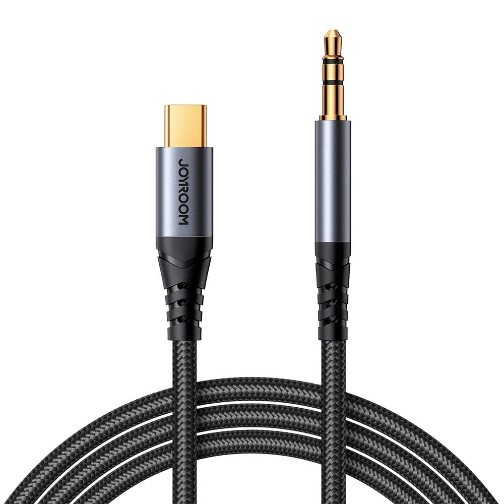 Joyroom SY-A07 cable USB-C / AUX mini jack 3.5mm 1.2m black - 1