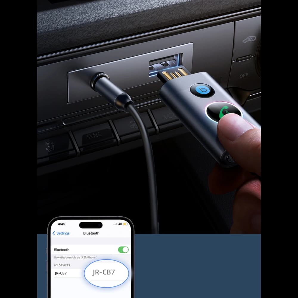 Funkfreier Autoempfänger Joyroom JR-CB7 grau - 9