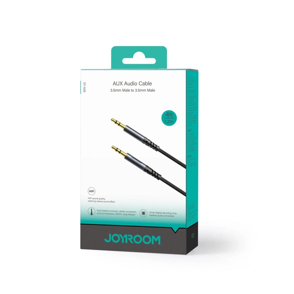 Joyroom SY-A08 cable mini jack 3.5mm / AUX mini jack 3.5mm 1.2m black - 5