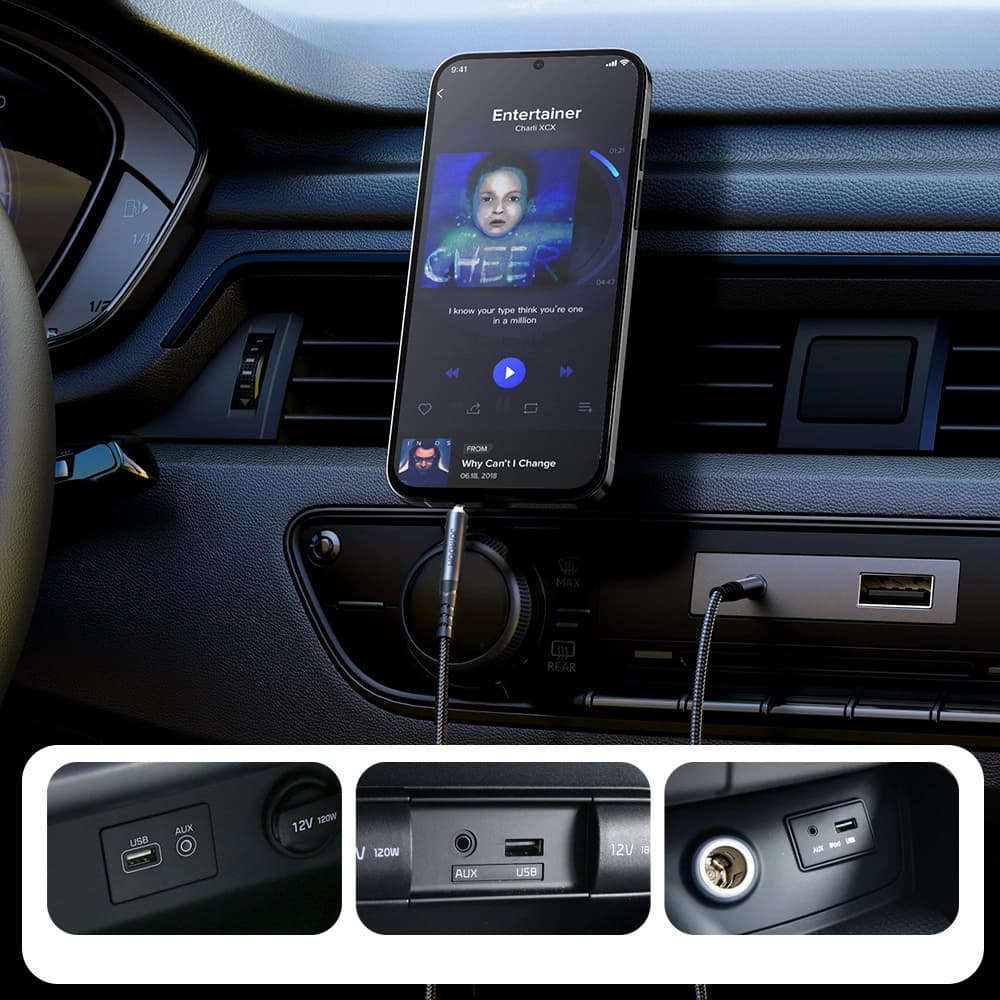 Joyroom SY-A08 cable mini jack 3.5mm / AUX mini jack 3.5mm 1.2m black - 12