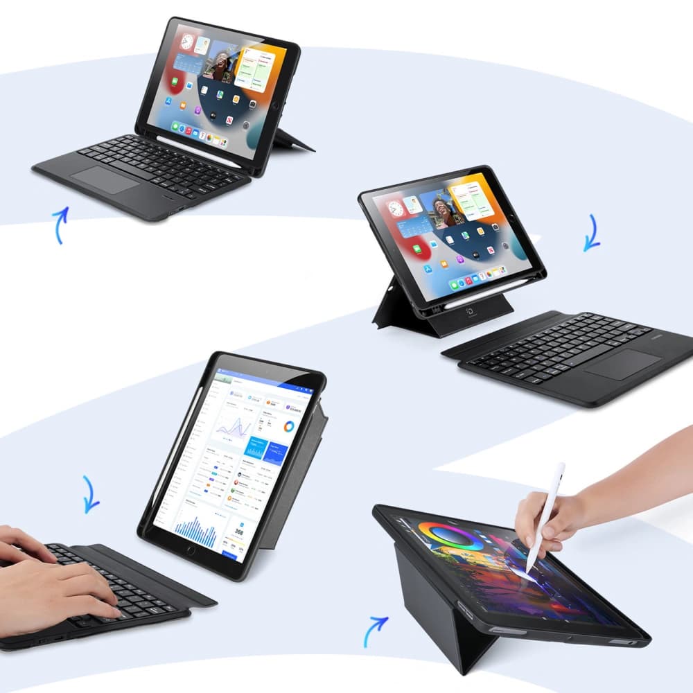 Etui s klávesnicí Dux Ducis DK Apple iPad 10.2 (7., 8. a 9. generace)/iPad Air 10.5 (3. generace) /iPad Pro 10.5 (2. generace) černé - 7