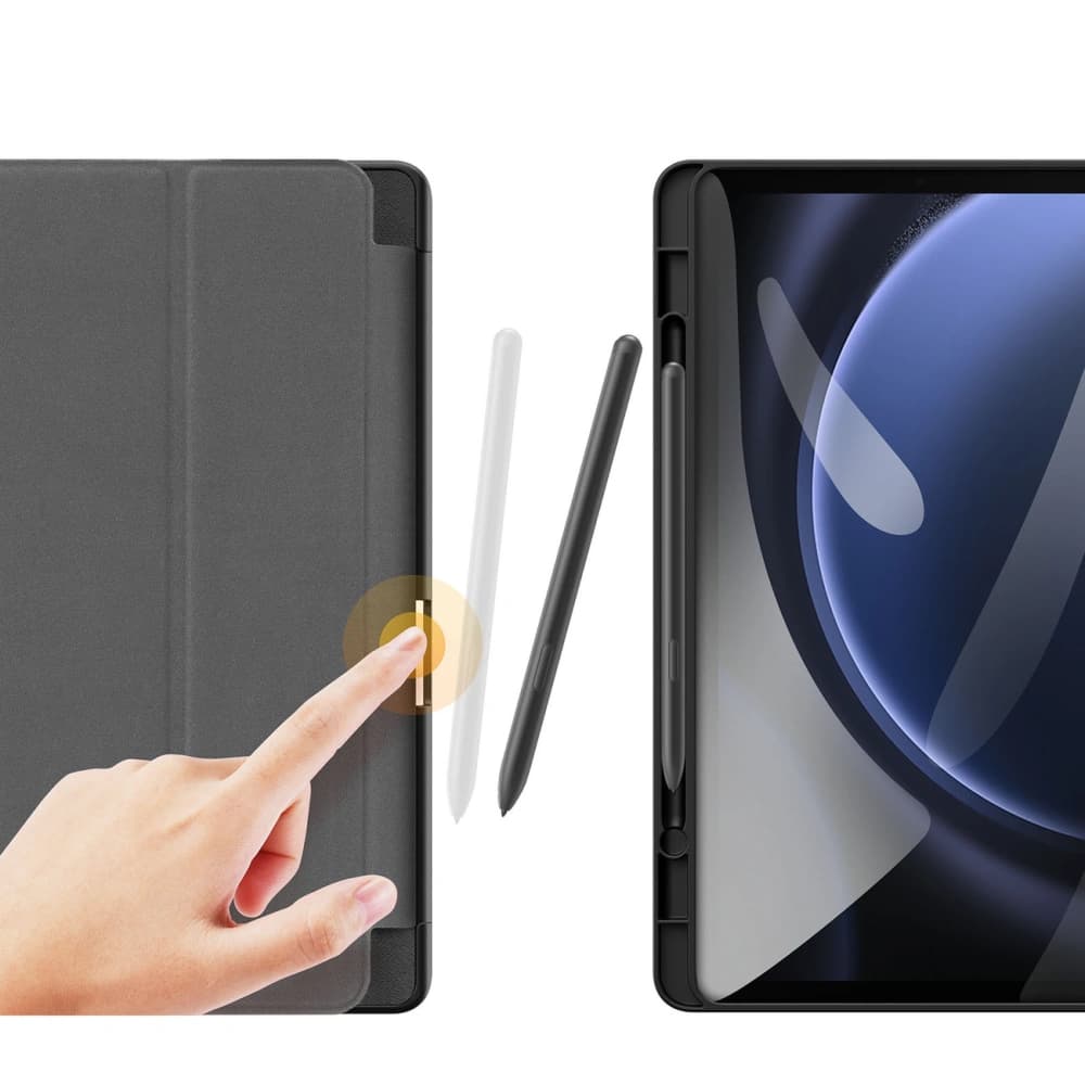 Samsung Dux Ducis Domo caz Galaxy Tab S9 FE+ Plus negru - 3