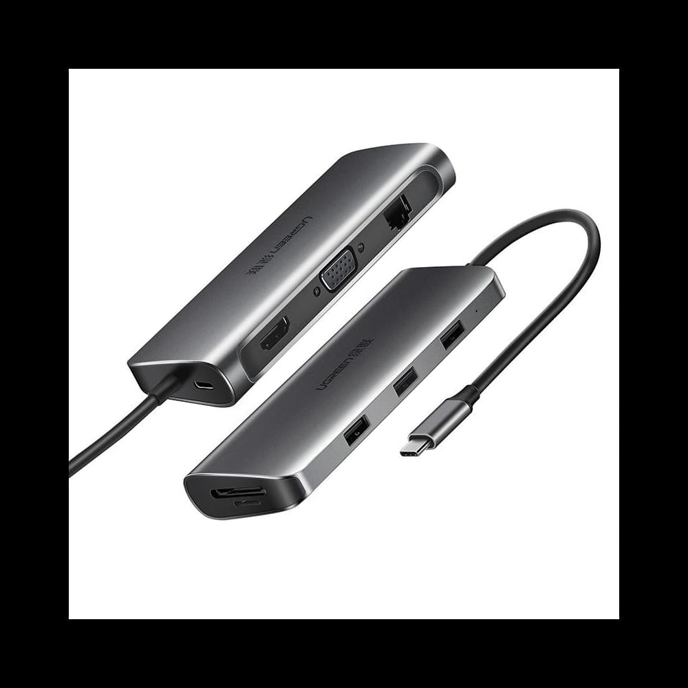 Adapter UGREEN 8in1 USB-C to HDMI 4K, 3x USB 3.0, Typ-C, RJ45, SD, Micro SD - 3