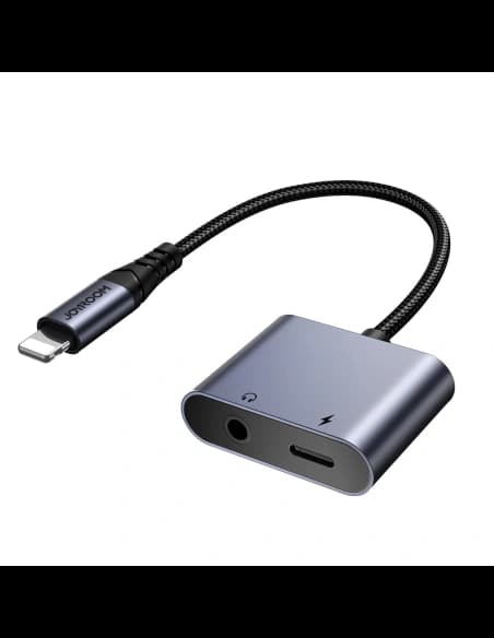 Joyroom 3.5mm Adaptor DAC 2in1 SY-L01 Lightning / Lightning, mini jack negru