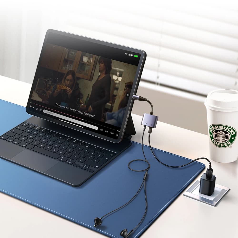 Joyroom 3.5mm Adaptor DAC 2in1 SY-L01 Lightning / Lightning, mini jack negru - 8