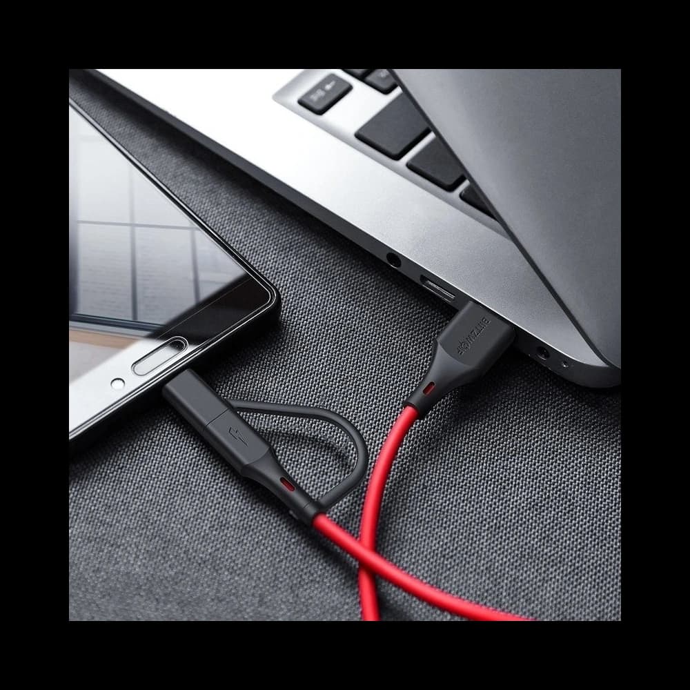 Kabel Micro USB + adaptor USB-C BlitzWolf BW-MT3 3A 1,8m - 5